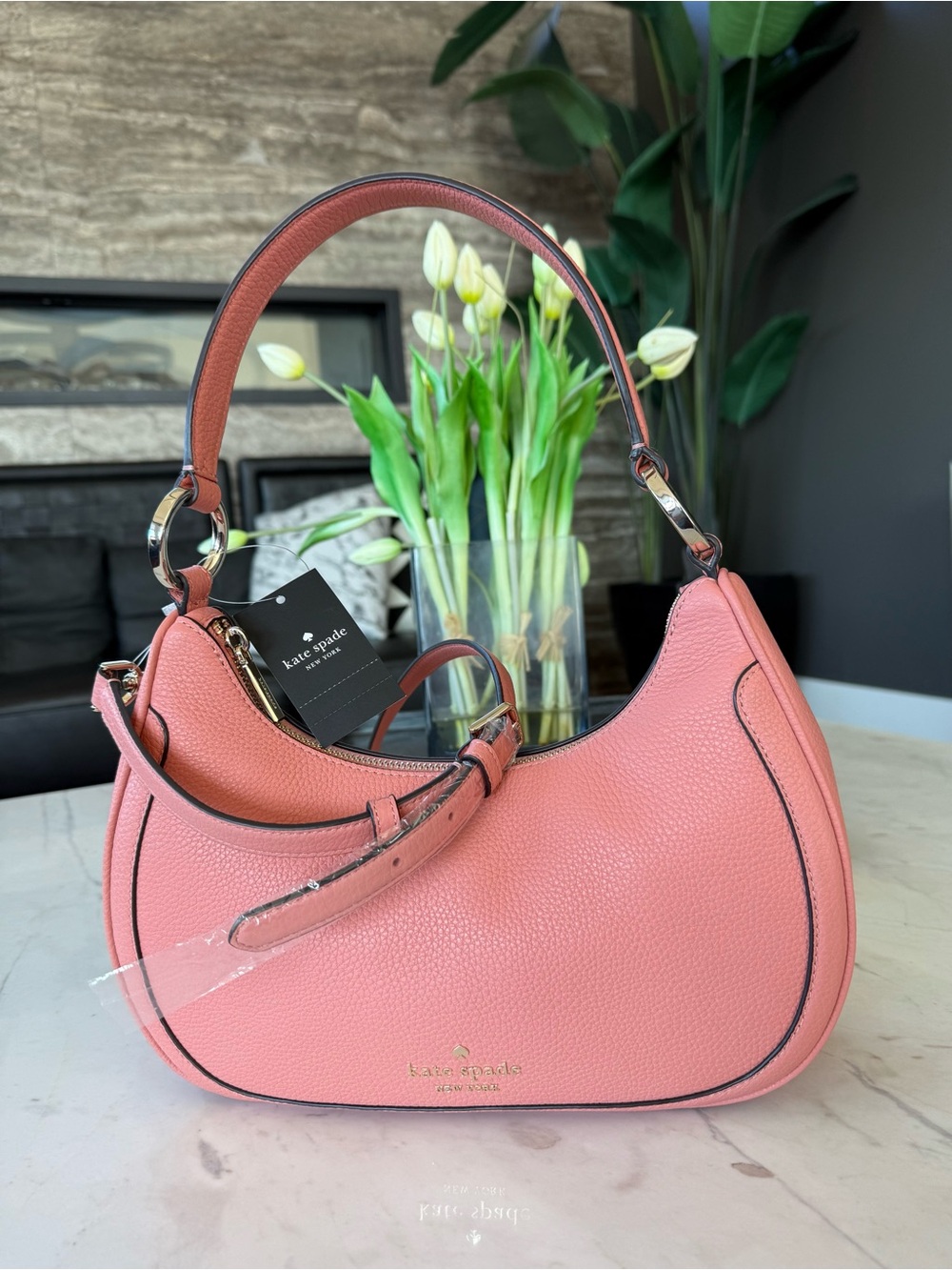 New Kate Spade Leila Pebbled Leather Shoulder Bag - Picture 14 of 16